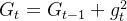 G_{t} = G_{t-1} + g_{t}^2\\